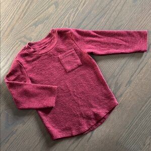 Cat & Jack Maroon Long Sleeve Gondola T-shirt | 2T